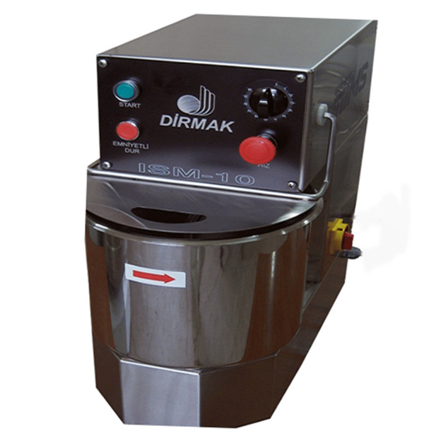 DİRMAK ISM Spiral Mikser, Hız Kontrollü, Paslanmaz Çelik Gövde, 10 Lt, ISM 10-VE CR